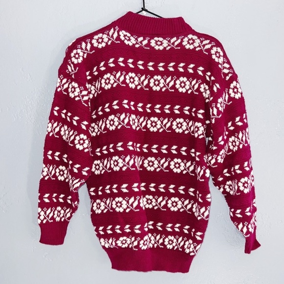 American Pride Vintage 1980s Maroon Sweater Size Large - Picture 2 of 6